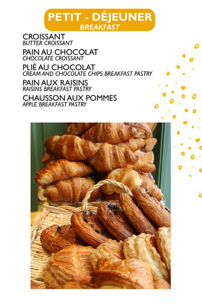 Les viennoiseries du menu Midoré