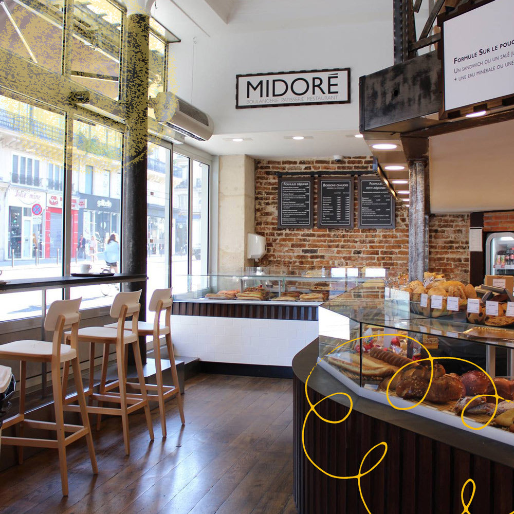 Intérieur de la boulangerie Midoré-Réaumur